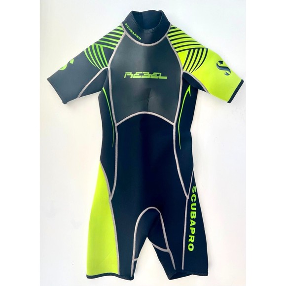 REBEL SHORTY, 2MM, SMALL DIVERWETSUIT SCUBA SNORKEL DIVE WEAR WET SUIT KIDS S